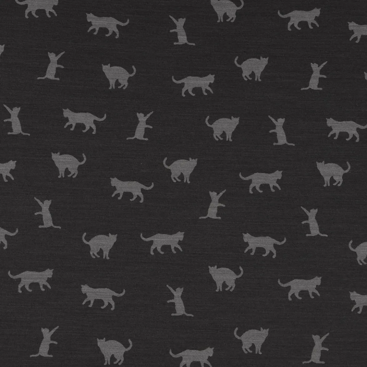 Dekostoff Jacquard Plaidstoff Wendestoff Cats Cosy Katzen grau 1,40m Breite