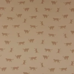 Dekostoff Jacquard Plaidstoff Wendestoff Cats Cosy Katzen sand beige 1,40m Breite