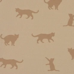 Dekostoff Jacquard Plaidstoff Wendestoff Cats Cosy Katzen sand beige 1,40m Breite