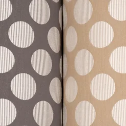 Dekostoff Jacquard Polsterstoff Pia Stone Kreise beige 1,45m Breite