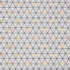 Dekostoff Jacquard-Stoff Dreiecke weiß schwarz Libelle gold 1,40m Breite