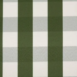 Dekostoff Jacquard Stoff Karos grün weiß 140cm Breite