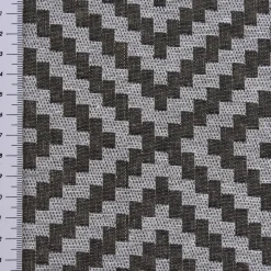 Dekostoff Jacquardstoff Wendestoff Leinen Rauten Inka ecru beige 1,50m Breite