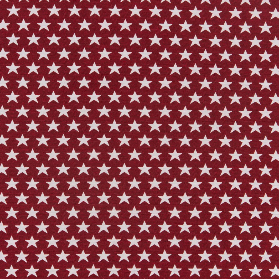 Dekostoff Jacquard Wendestoff Weihnachten beidseitig Sterne weiß rot 1,4m Breite