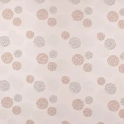 Dekostoff Jacquard Wendestoff Satinlook Kreise beidseitig beige rosenholz 1,40m Breite