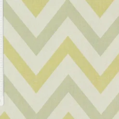 Dekostoff Jazz Soda Chevron Zacken breit creme gelb grau