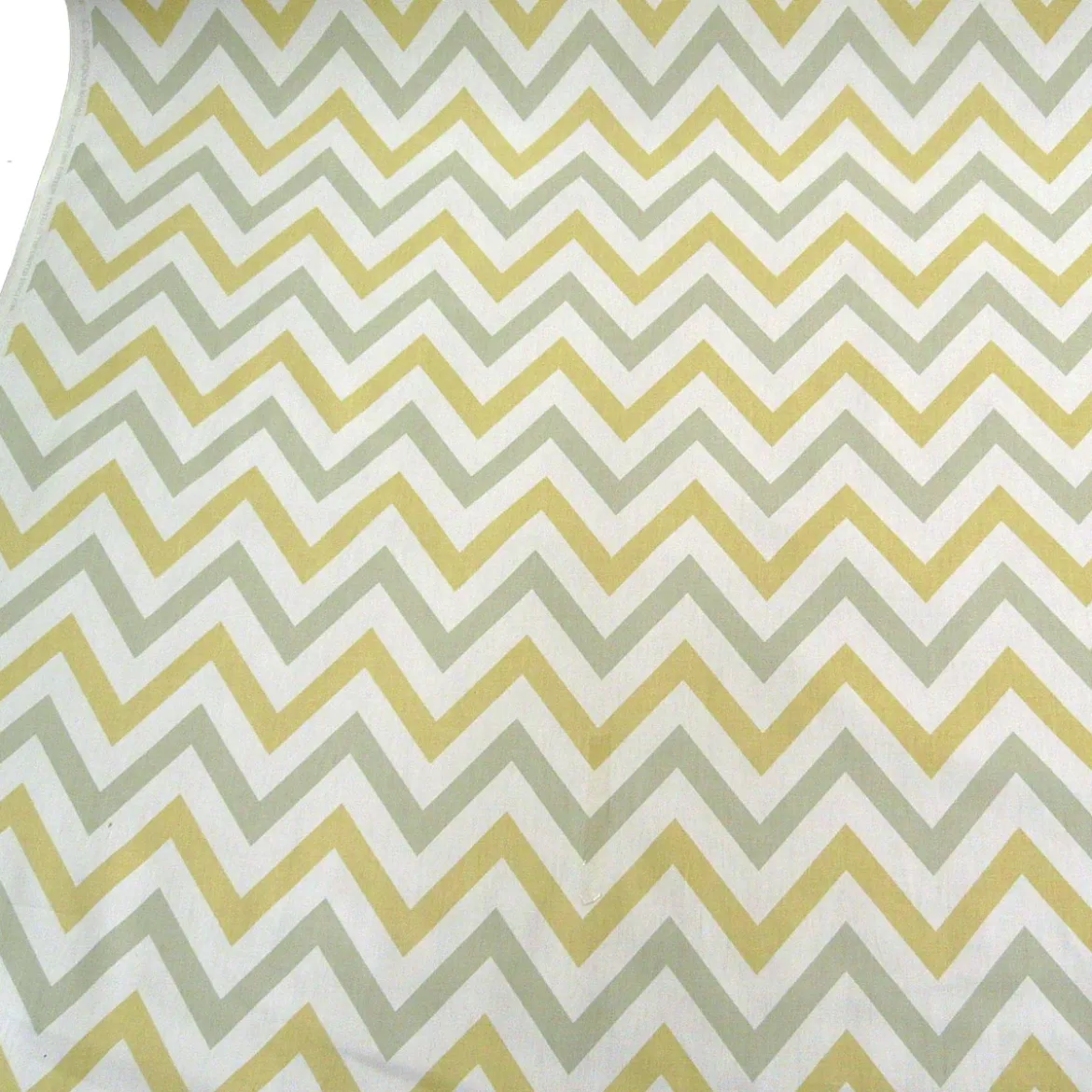 Dekostoff Jazz Soda Chevron Zacken breit creme gelb grau