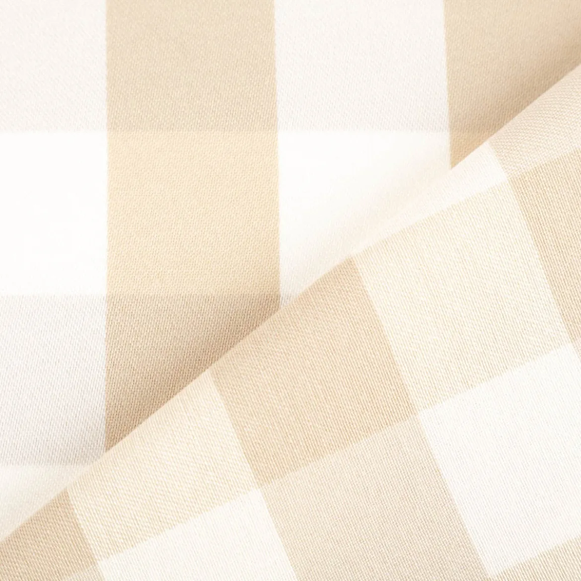Dekostoff Karos beige weiß 140cm Breite