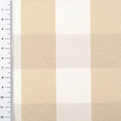 Dekostoff Karos beige weiß 140cm Breite