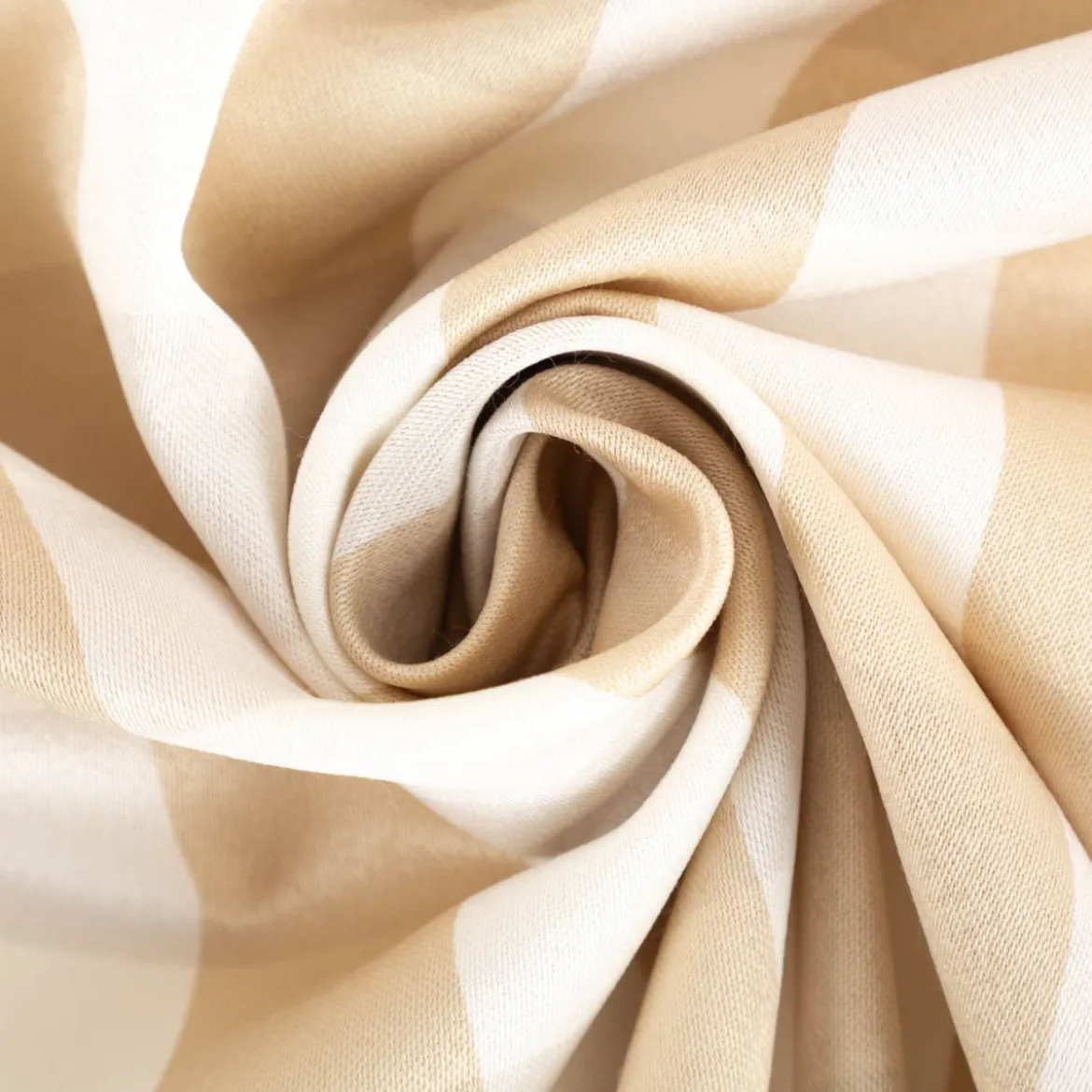 Dekostoff Karos beige weiß 140cm Breite