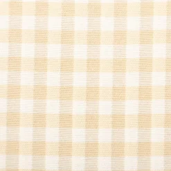 Dekostoff Karos klein beige weiß 140cm Breite