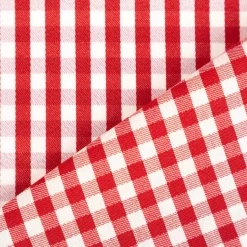 Dekostoff Karos klein rot weiß 140cm Breite