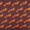 Dekostoff Kinderstoff Halbpanama Fox Parade Füchse mauve orange 1,40m Breite