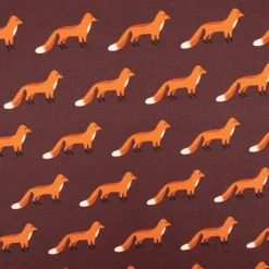 Dekostoff Kinderstoff Halbpanama Fox Parade Füchse mauve orange 1,40m Breite