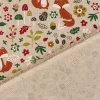 Dekostoff Kinderstoff Halbpanama Leinenlook Autumn Woodland Fox Herbst Füchse natur bunt 1,40m Breite