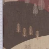 Dekostoff Kinderstoff Halbpanama Leinenlook Mountain Forest Animals Waldtiere Hügel rosa 140cm Breite