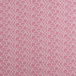 Dekostoff Kissenstoff Vorhangstoff Bögen Hügel rosa weiß 1,4m Breite