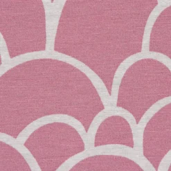 Dekostoff Kissenstoff Vorhangstoff Bögen Hügel rosa weiß 1,4m Breite