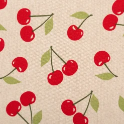 Dekostoff Leinenlook Cherry Happy Joy Kirschen natur rot 140 cm breit