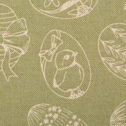 Dekostoff Leinenlook Ostereier Easter Egg Tale grün natur 1,4m Breite