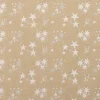 Dekostoff Lurex Wendestoff Weihnachten beidseitig Sterne beige gold 1,6m Breite