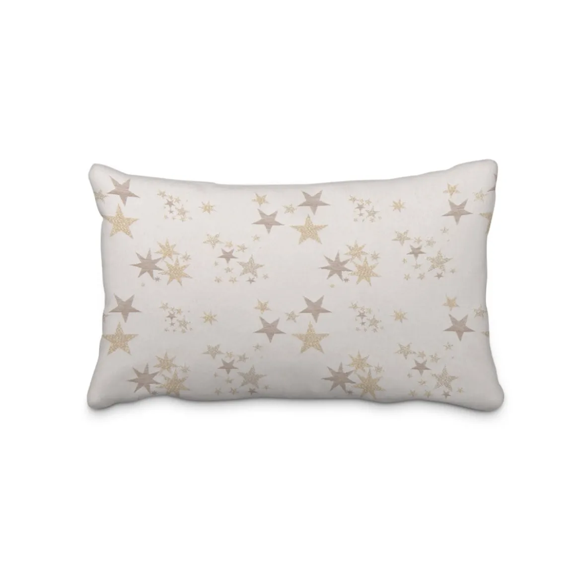 Dekostoff Lurex Wendestoff Weihnachten beidseitig Sterne beige gold 1,6m Breite