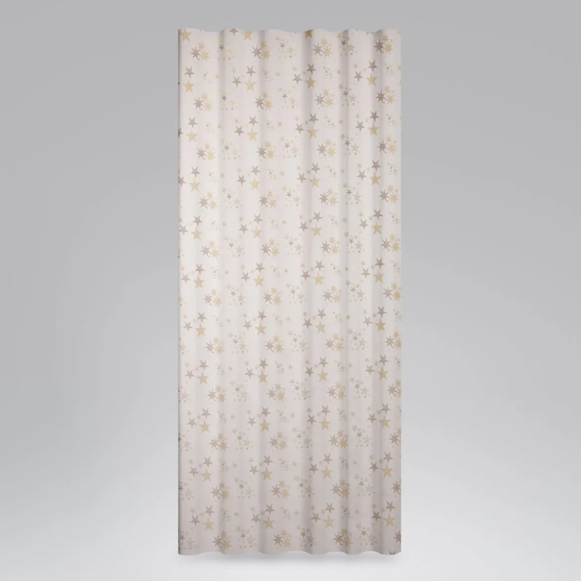 Dekostoff Lurex Wendestoff Weihnachten beidseitig Sterne beige gold 1,6m Breite