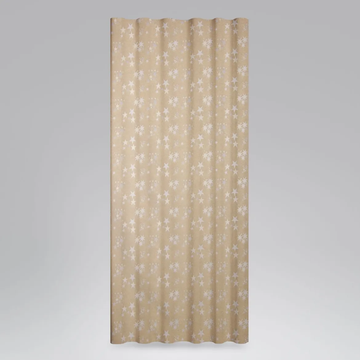 Dekostoff Lurex Wendestoff Weihnachten beidseitig Sterne beige gold 1,6m Breite