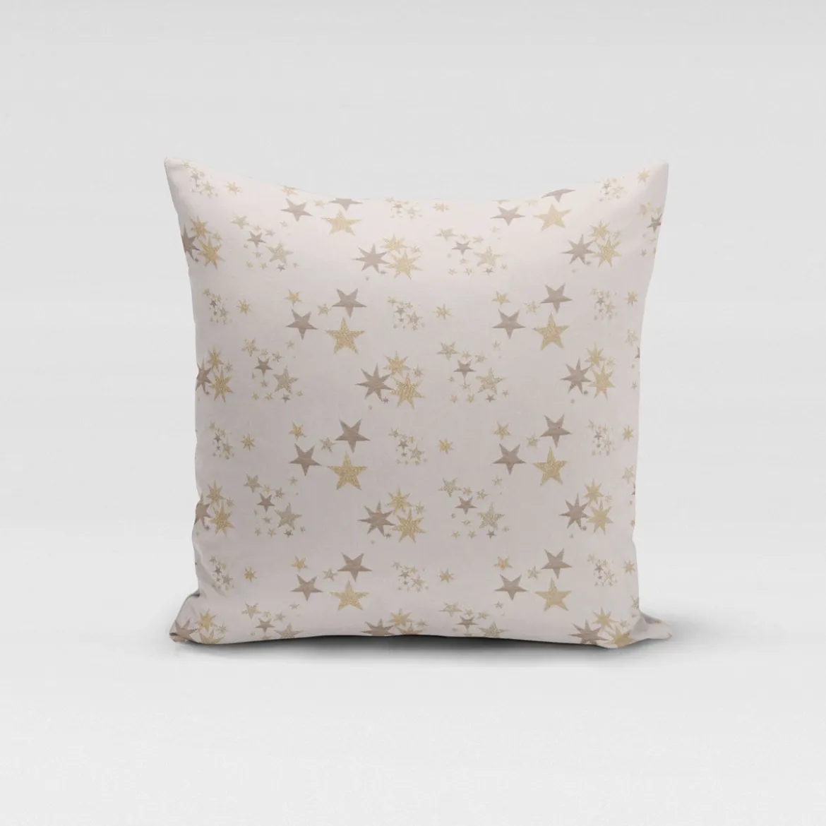 Dekostoff Lurex Wendestoff Weihnachten beidseitig Sterne beige gold 1,6m Breite