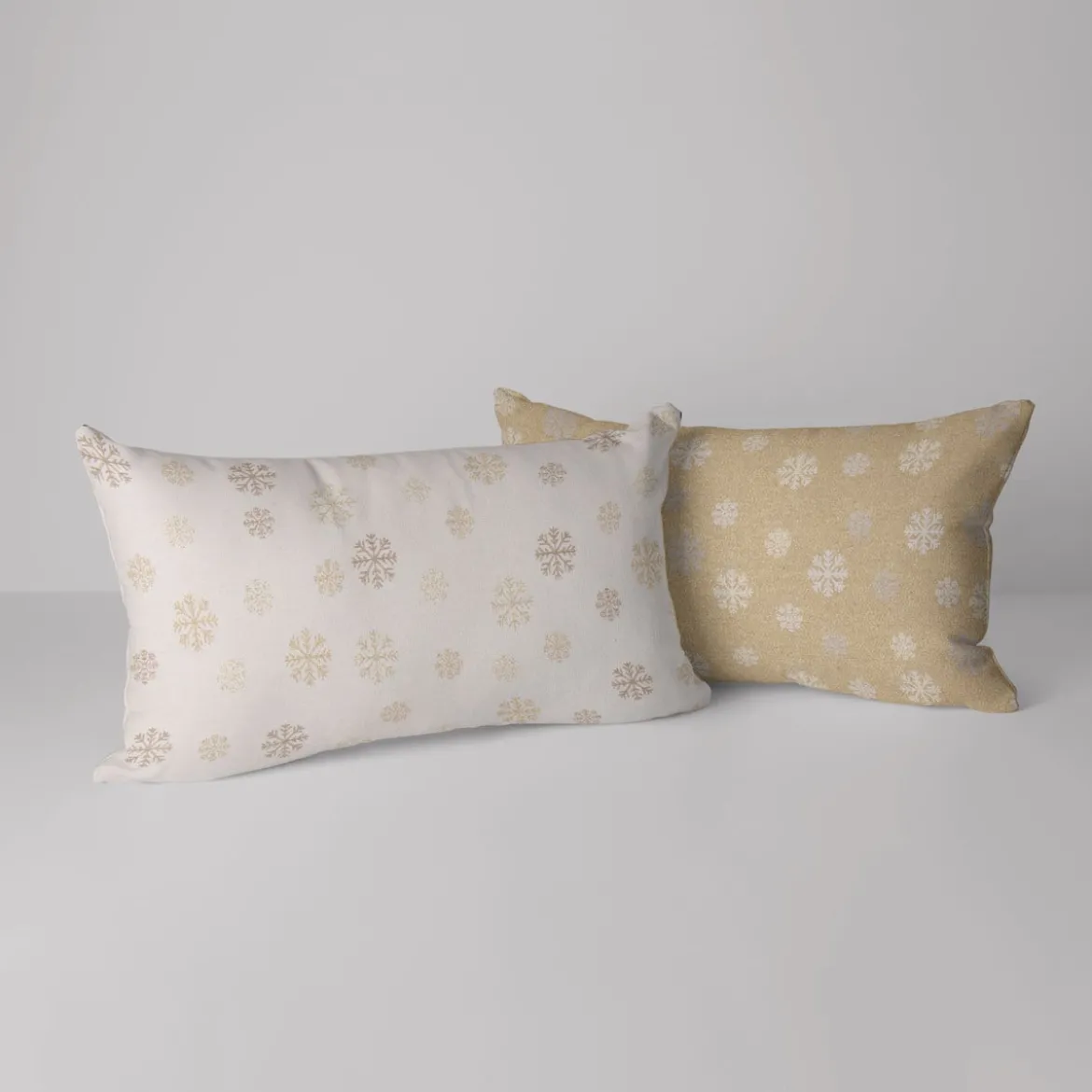 Dekostoff Lurex Wendestoff Weihnachten beidseitig Schneeflocken beige gold 1,6m Breite