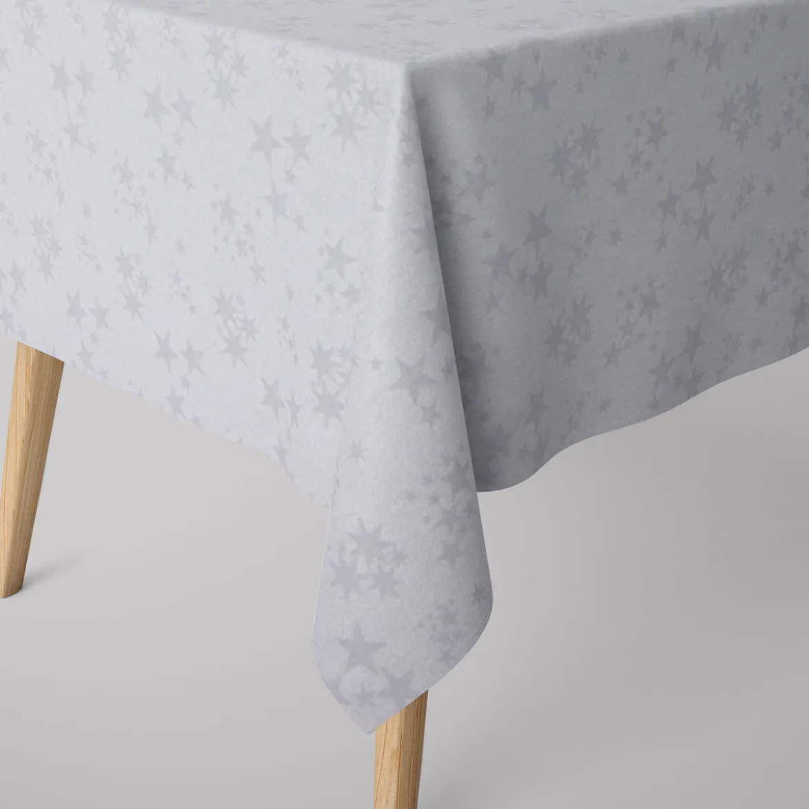 Dekostoff Lurex Wendestoff Weihnachten beidseitig Sterne grau silber 1,6m Breite