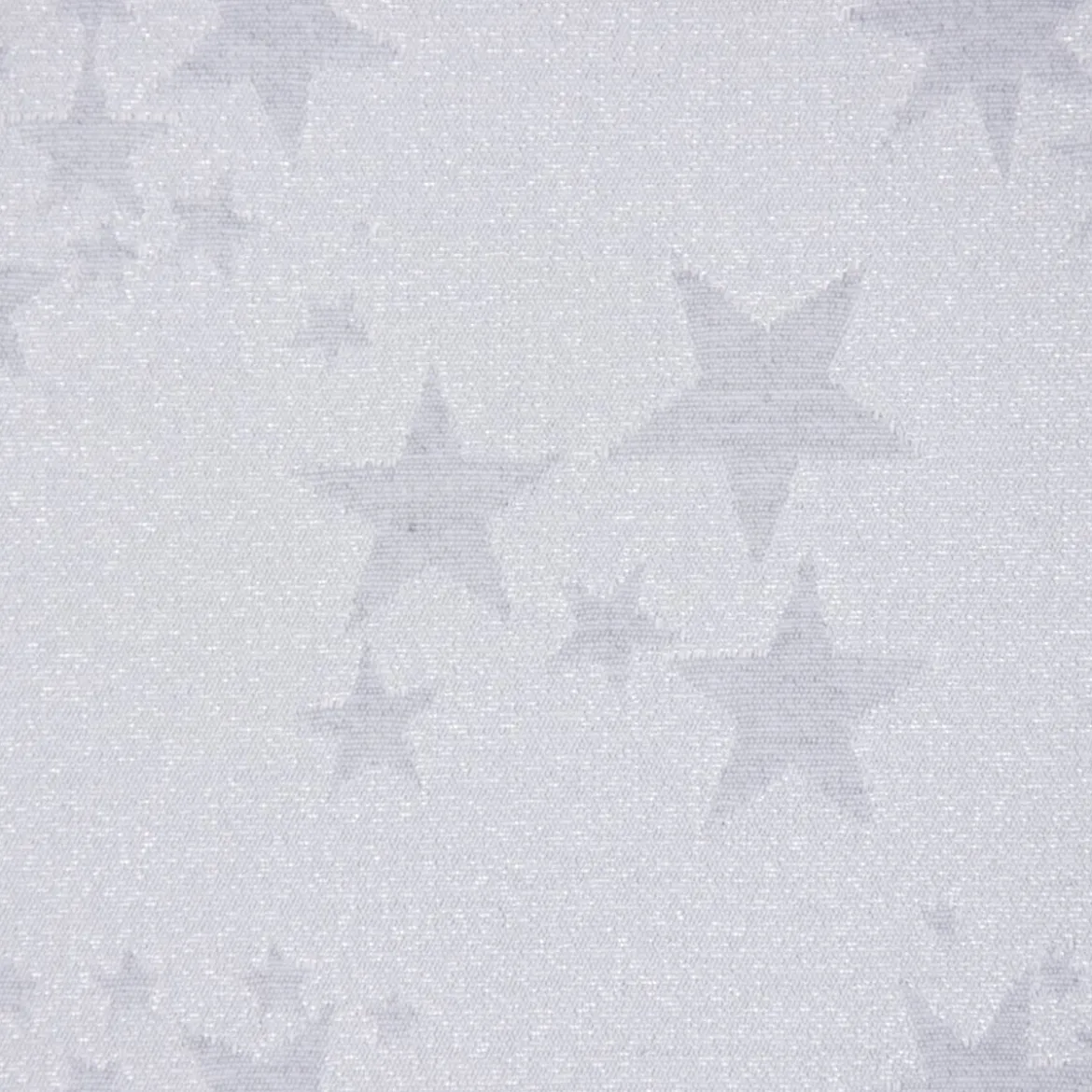 Dekostoff Lurex Wendestoff Weihnachten beidseitig Sterne grau silber 1,6m Breite