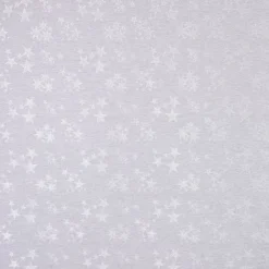Dekostoff Lurex Wendestoff Weihnachten beidseitig Sterne grau silber 1,6m Breite