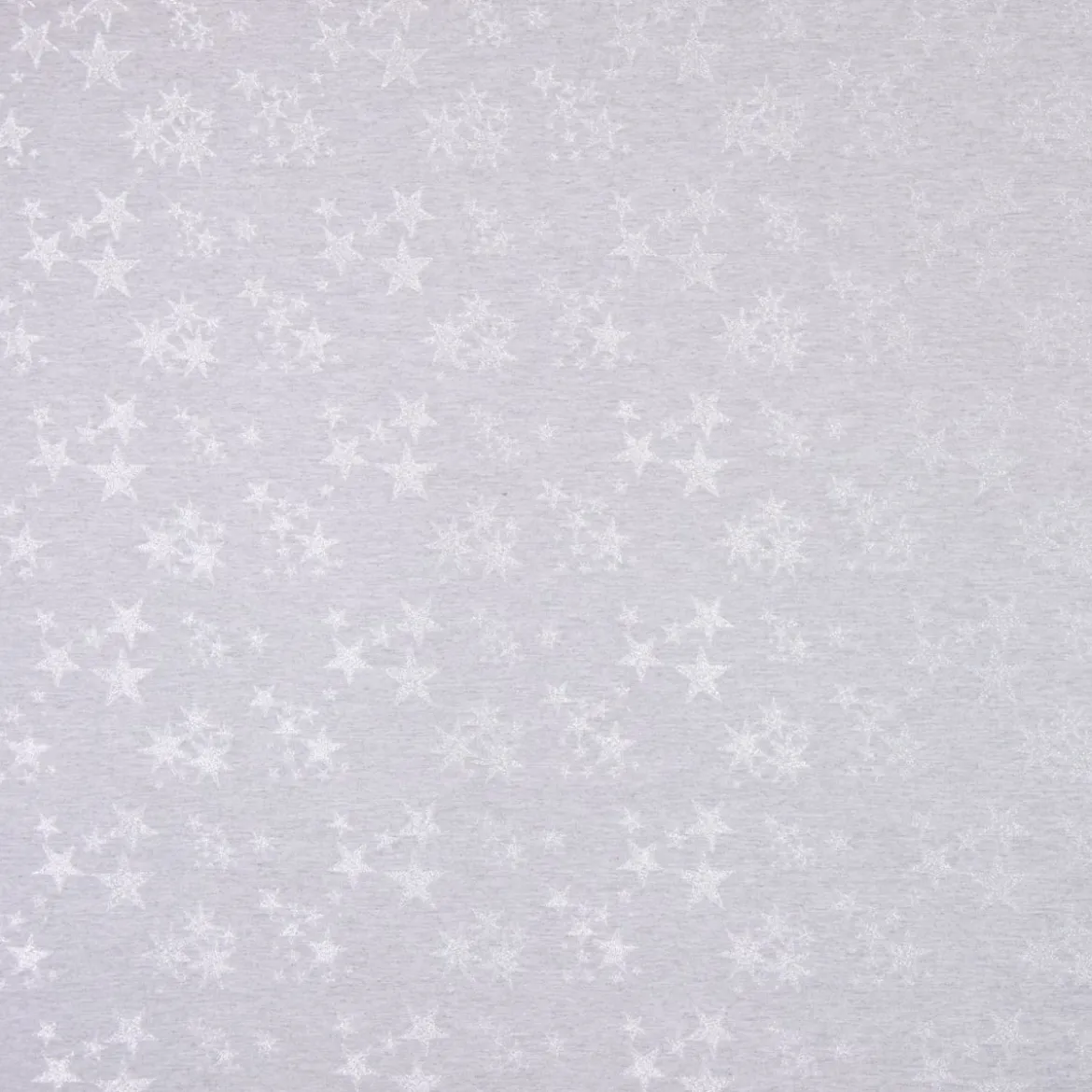 Dekostoff Lurex Wendestoff Weihnachten beidseitig Sterne grau silber 1,6m Breite
