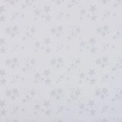 Dekostoff Lurex Wendestoff Weihnachten beidseitig Sterne grau silber 1,6m Breite