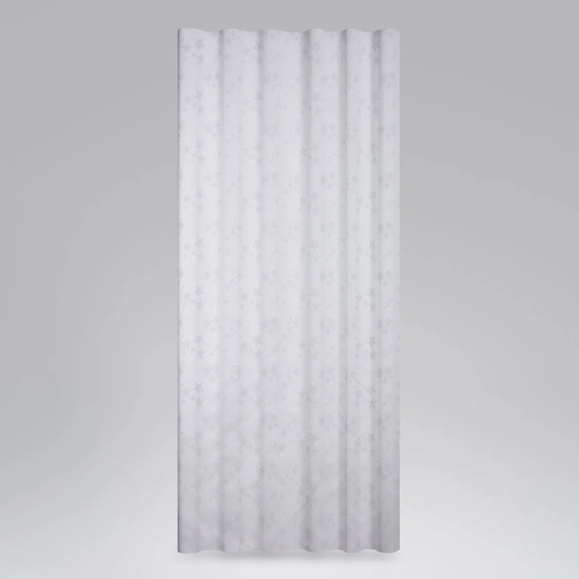Dekostoff Lurex Wendestoff Weihnachten beidseitig Sterne grau silber 1,6m Breite