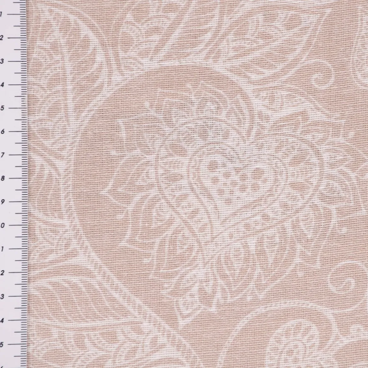 Dekostoff Ottoman Baumwoll-Mischgewebe Clematis Herzen Blätterranken natur weiß 1,40m Breite