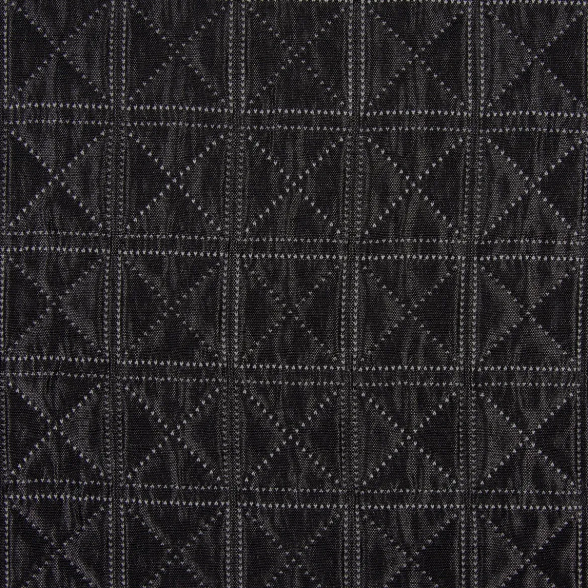 Dekostoff Plaidstoff Steppstoff Überwurf geometrisch Quadrate Cross überbreit anthrazit weiß 2,80m Breite