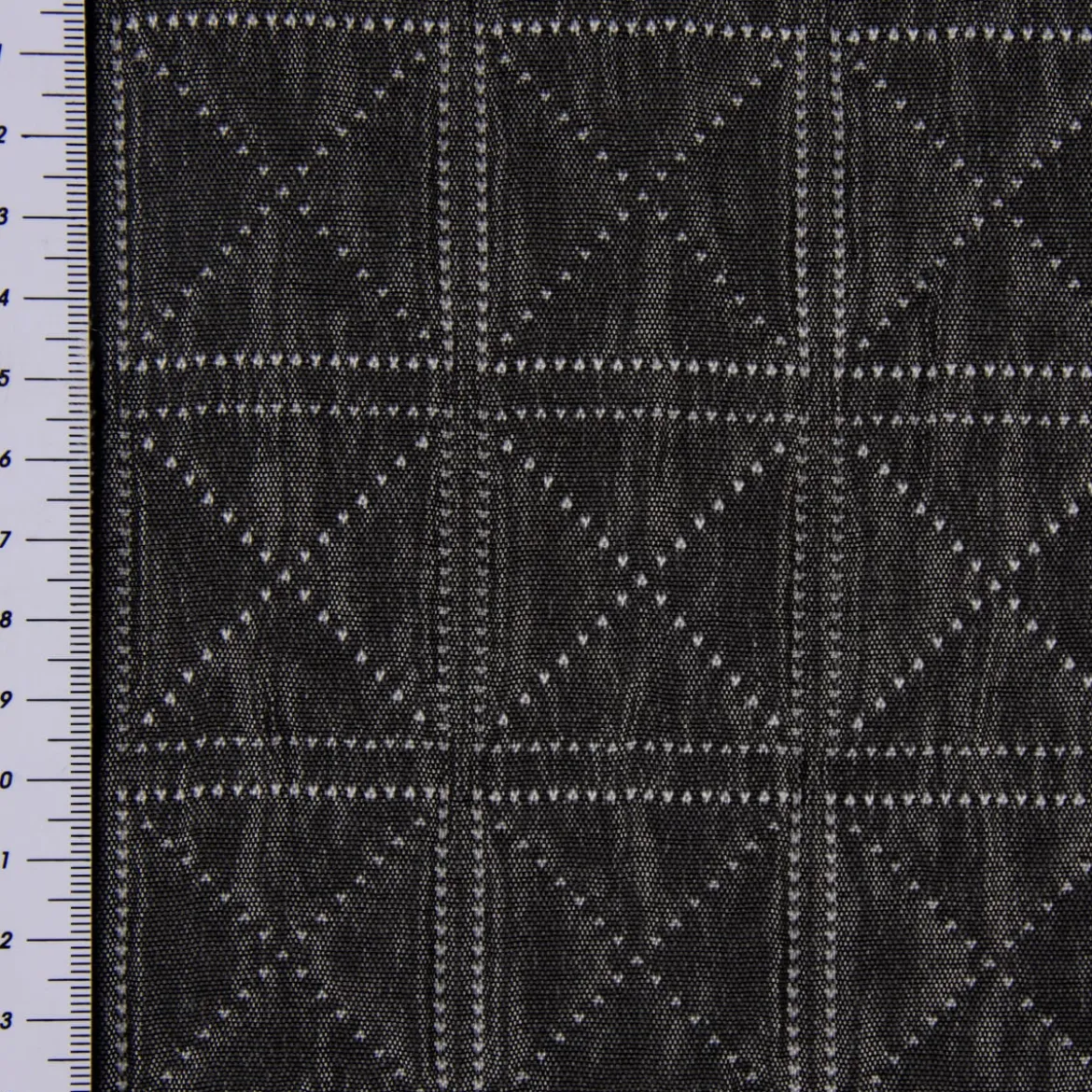 Dekostoff Plaidstoff Steppstoff Überwurf geometrisch Quadrate Cross überbreit anthrazit weiß 2,80m Breite