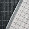 Dekostoff Plaidstoff Steppstoff Überwurf Fliesen Quadrate überbreit graublau weiß 2,80m Breite