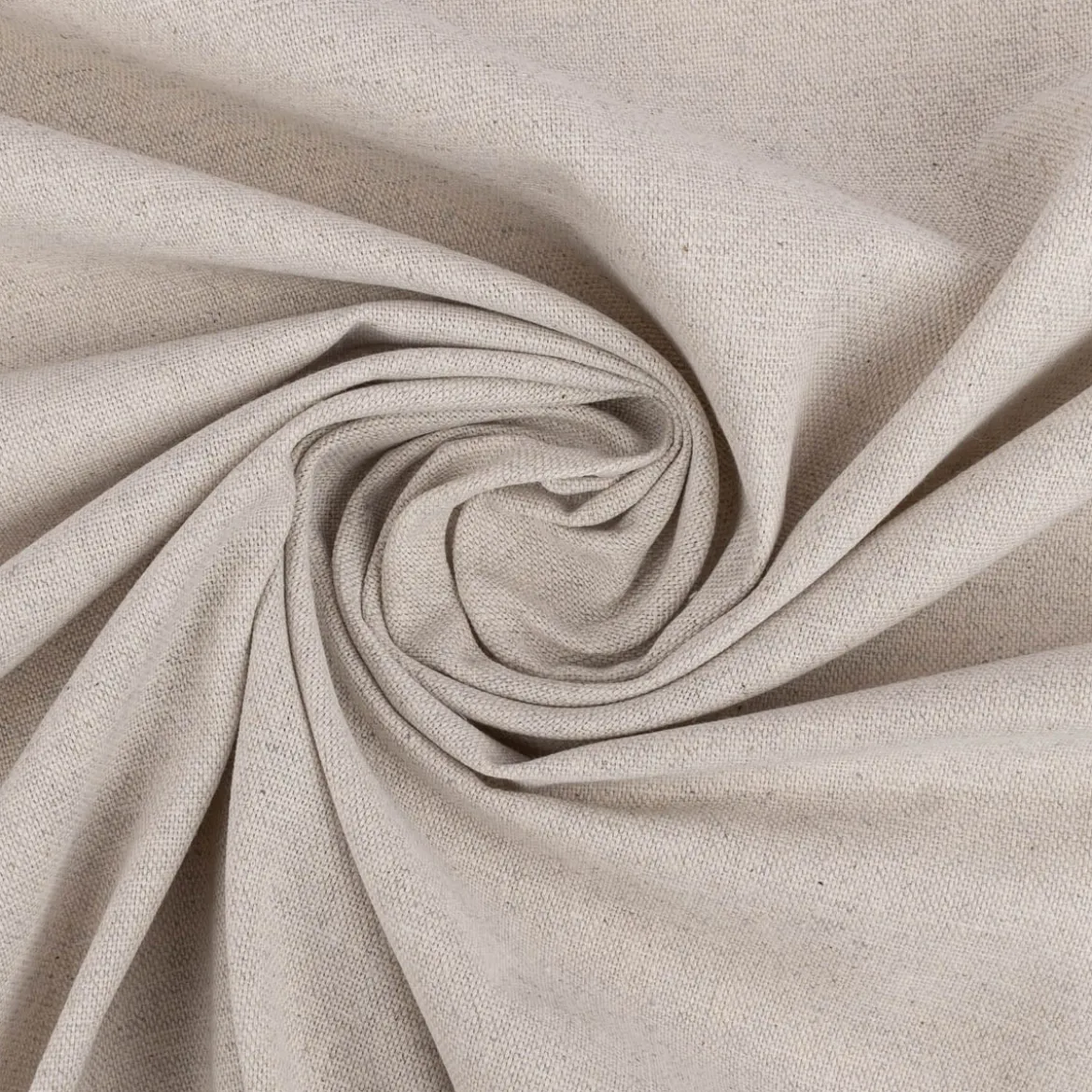 Dekostoff Polsterstoff 90% Baumwolle Savoie Halb-Panama Leinenlook uni helles Naturgrau 155cm Breite