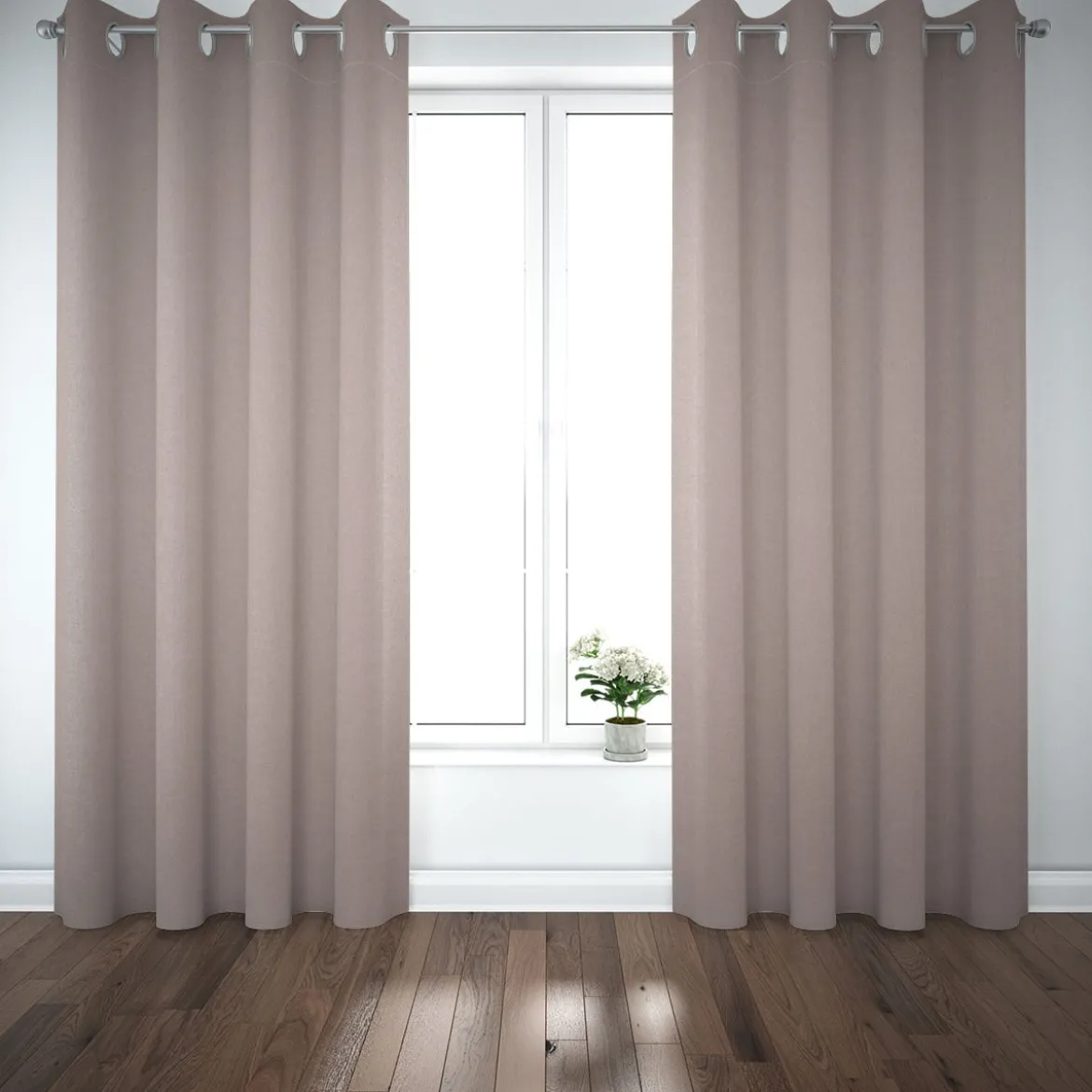 Dekostoff Polsterstoff Panama Vercors melierte Struktur uni mausgrau 140cm Breite