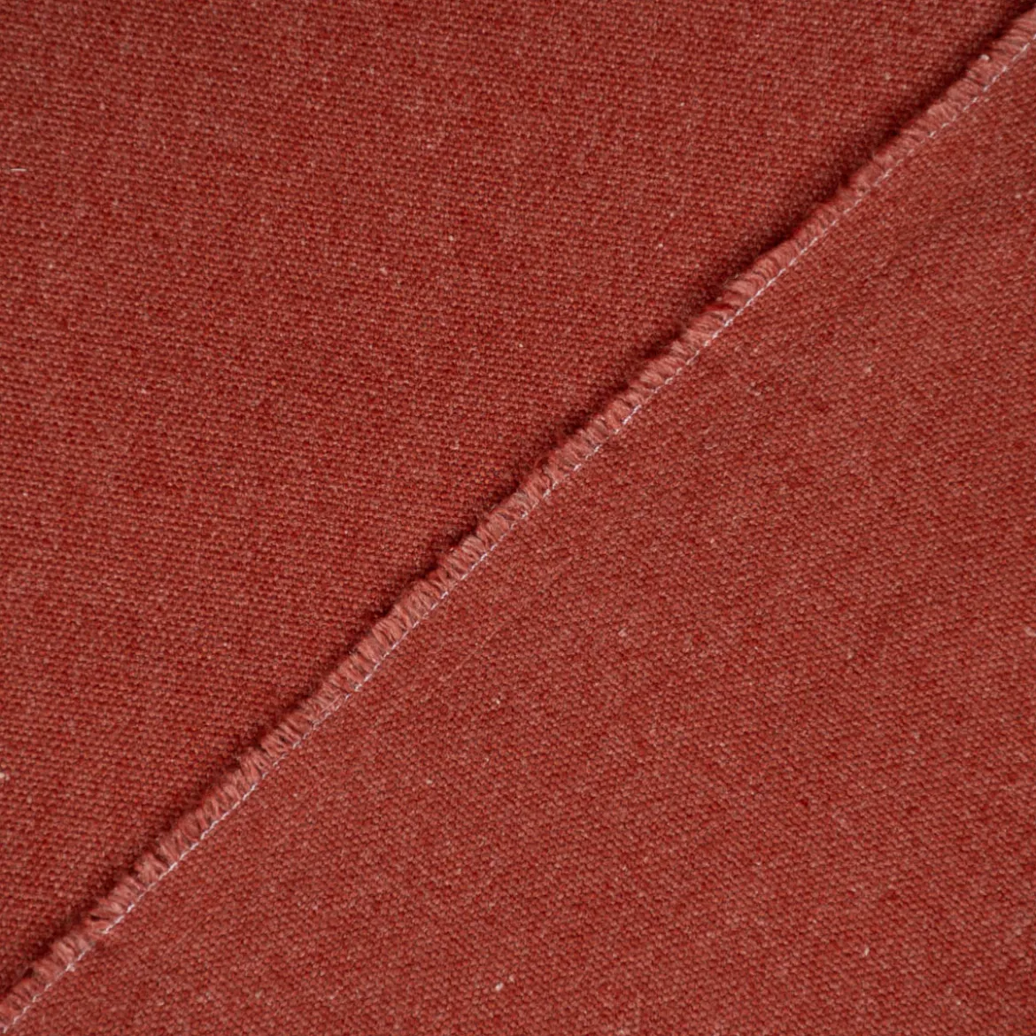 Dekostoff Polsterstoff Panama Vercors melierte Struktur uni terracotta 140cm Breite