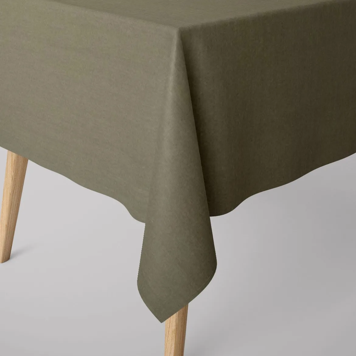 Dekostoff Polsterstoff Panama Vercors melierte Struktur uni khakigrün 140cm Breite