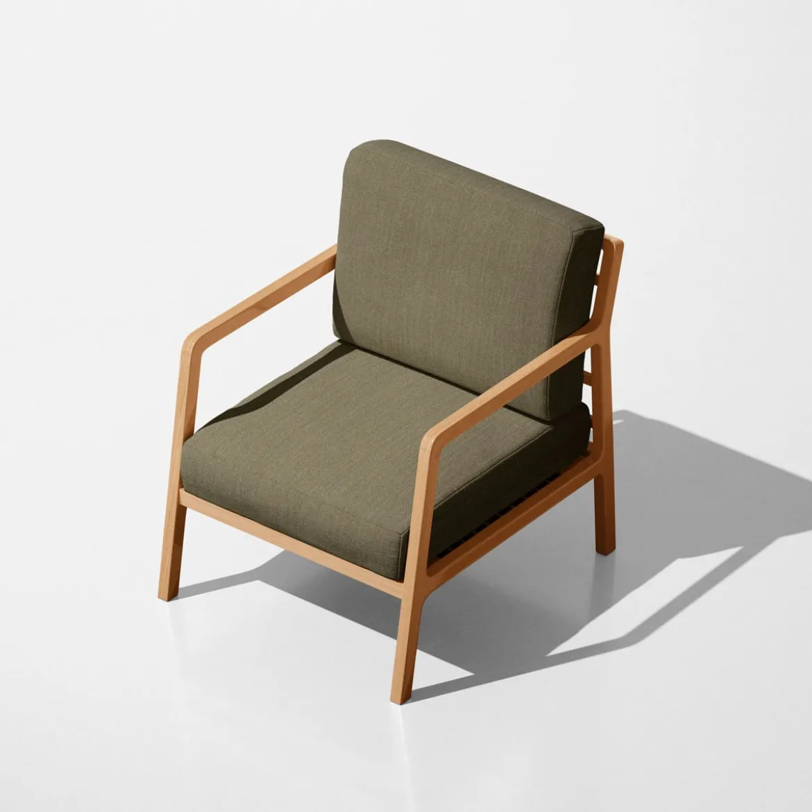 Dekostoff Polsterstoff Panama Vercors melierte Struktur uni khakigrün 140cm Breite