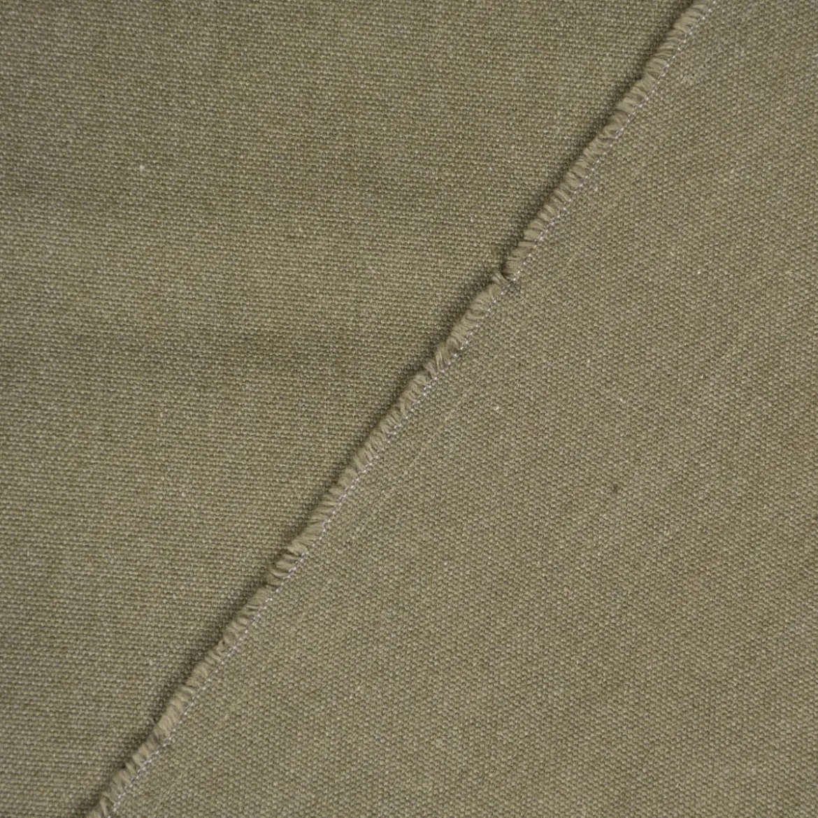 Dekostoff Polsterstoff Panama Vercors melierte Struktur uni khakigrün 140cm Breite