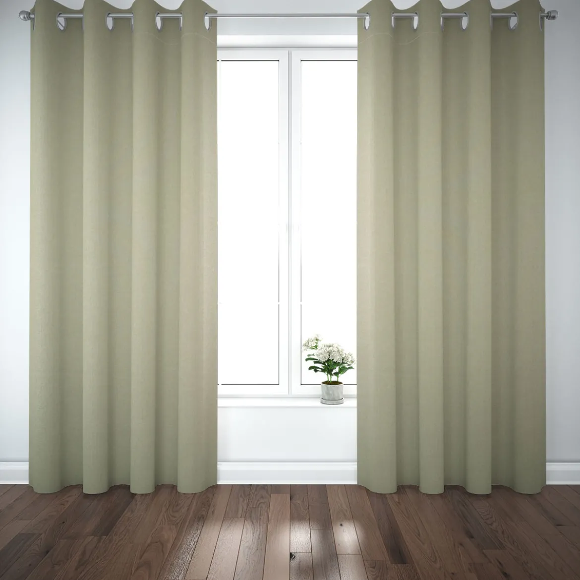 Dekostoff Polsterstoff Panama Vercors melierte Struktur uni wasabi grün 140cm Breite