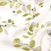 Dekostoff Ramie Leinenoptik Acacia Blätter weiß Aquarell grün 1,50m Breite