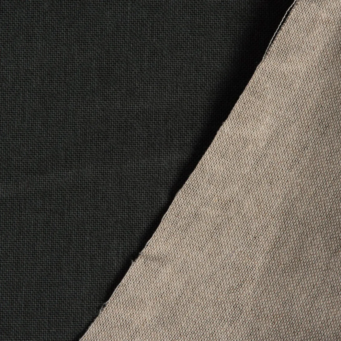 Dekostoff Vorhangstoff Kissenstoff Leinenlook strukturiert anthrazit 1,40m Breite
