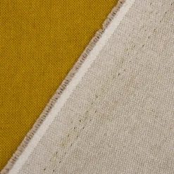 Dekostoff Vorhangstoff Kissenstoff Leinenlook strukturiert ocker 1,40m Breite